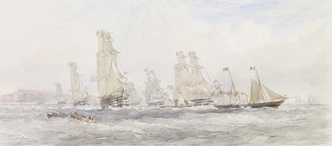 The Queen returning with the fleet from Cherbourg 6 August 1858
