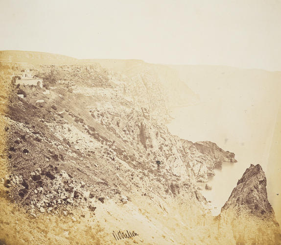Rocks near St George. [Crimean War photographs by Robertson]