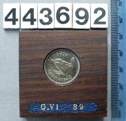 George VI Uniface Proof of the reverse of the farthing George VI Uniface Proof of the reverse of the farthing