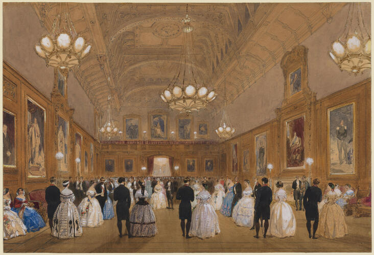 Napoleon III and the Empress Eugénie at the Ball at Windsor Castle, 17 April 1855