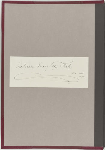 Signature of Queen Mary (1867-1953) when Princess Victoria Mary of Teck, 1880-91