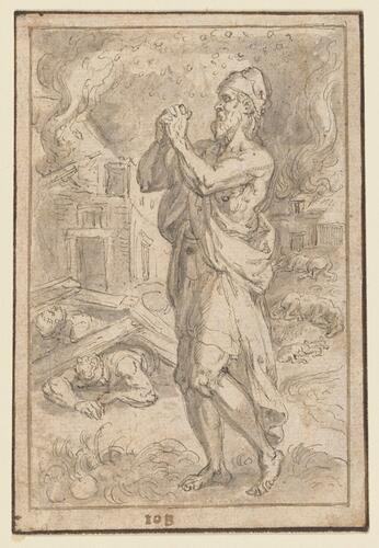 Job bewailing the Death of his Children
