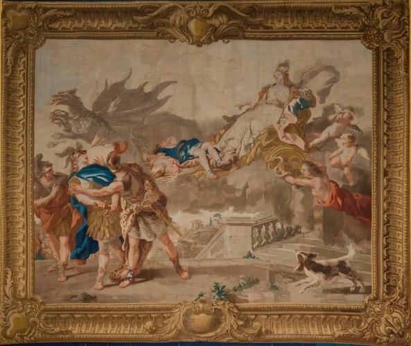 Master: The Story of Jason
Item: Medea stabs her two Sons by Jason, sets fire to Corinth, and departs to Athens Master: The Story of Jason
Item: Medea stabs her two Sons by Jason, sets fire to Corinth, and departs to Athens