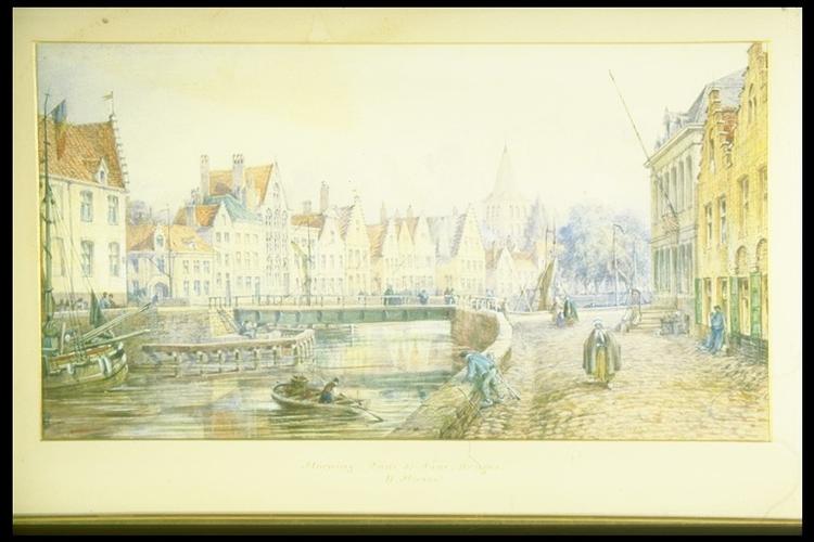 Bruges: Quai Sainte Anne, at morning light