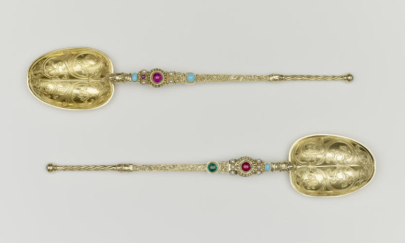Pair of replicas of the Coronation Spoon