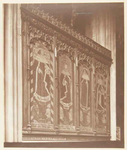 Royal portraits on painted panel, St George's Chapel, Windsor Castle