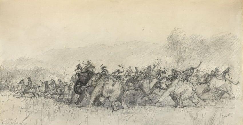 A wild elephant chase A wild elephant chase
