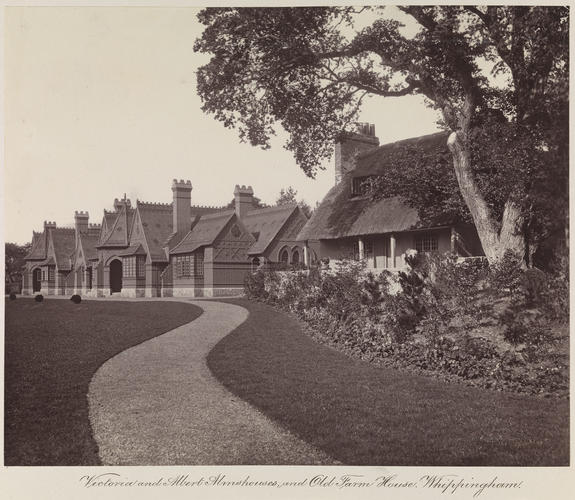 Victoria and Albert Almshouses, and Old Farm House, Whippingham