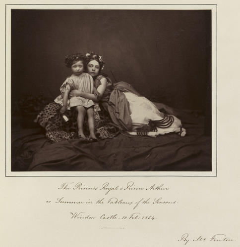Victoria, Princess Royal and Prince Arthur as 'Summer' Victoria, Princess Royal and Prince Arthur as 'Summer'