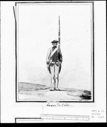 Private, (5th) Légion de Condé, 1765-75 Private, (5th) Légion de Condé, 1765-75