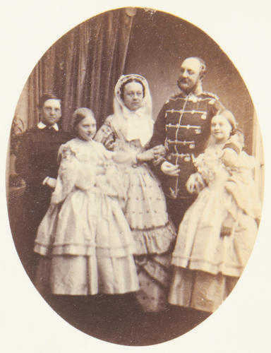 Georg V, King of Hanover, with Queen Marie and their children, Prince Ernst August, Princess Frederica, and Princess Marie Georg V, King of Hanover, with Queen Marie and their children, Prince Ernst August, Princess Frederica, and Princess Marie