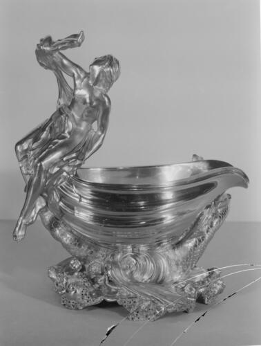 Glass plate negative of portrait of Sprimont sauce boat Glass plate negative of portrait of Sprimont sauce boat