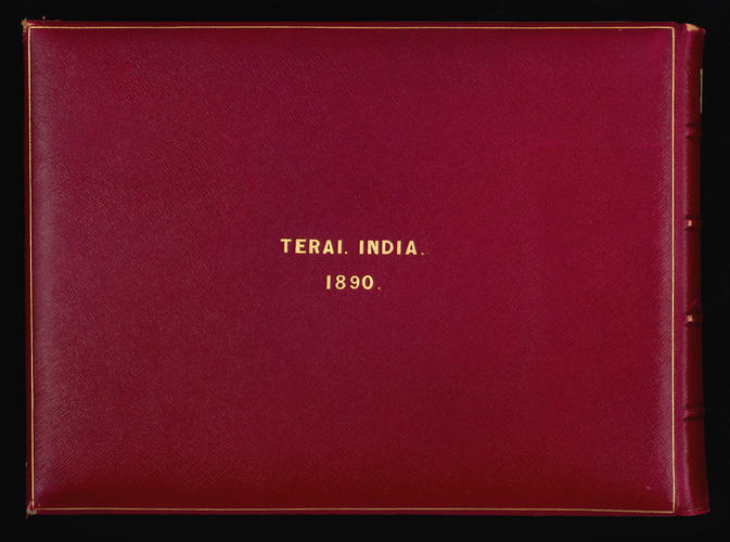 Duke of Clarence & Avondale Hunting in Terai, India, 1890: Album binding Duke of Clarence & Avondale Hunting in Terai, India, 1890: Album binding