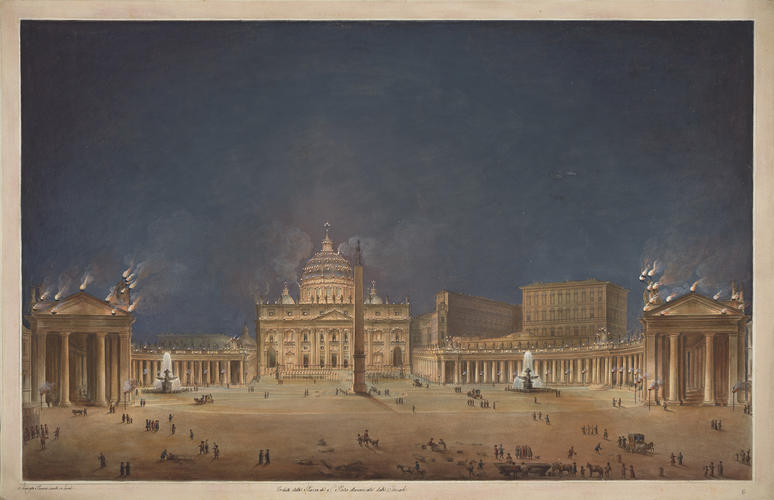 Master: Views of St Peter's Basilica
Item: Veduta della Piazza di S Pietro illuminata dalle Fiaccole