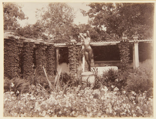 Farm garden with nude statue, Peterhof. [Peterhof, 1893. ]
