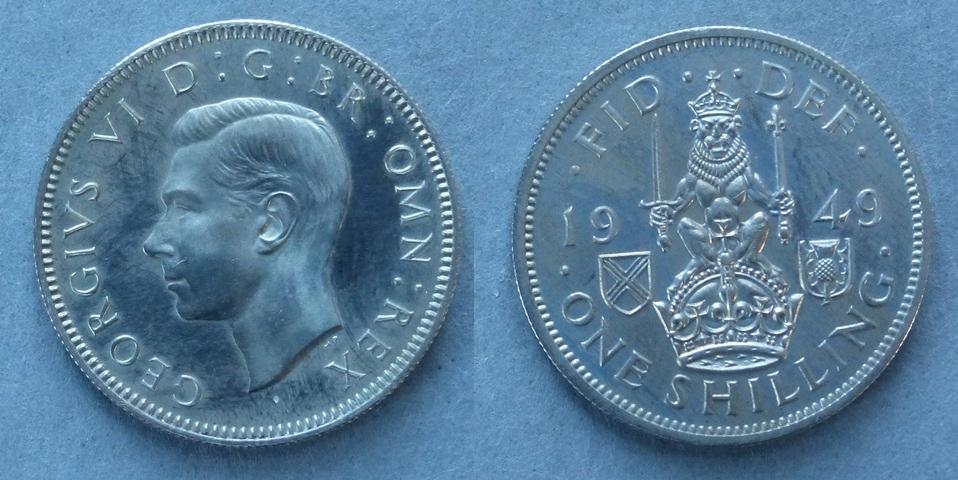 George VI Proof shilling (Scots type) George VI Proof shilling (Scots type)