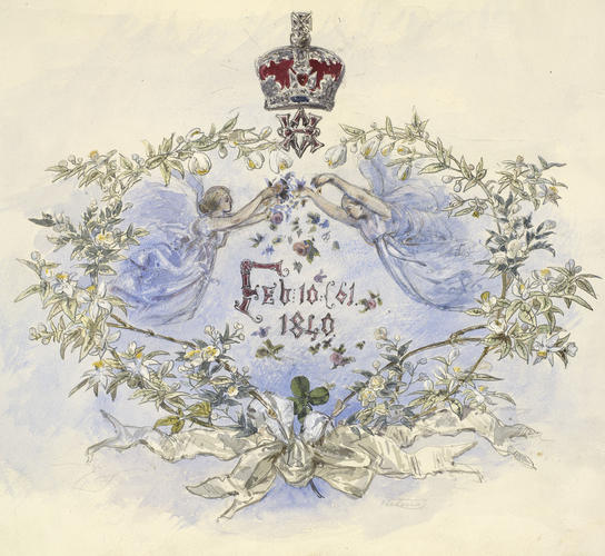 A celebration for the wedding anniversary of Queen Victoria and Prince Albert 1861 A celebration for the wedding anniversary of Queen Victoria and Prince Albert 1861