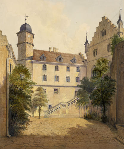 Schloss Callenberg: the inner courtyard Schloss Callenberg: the inner courtyard