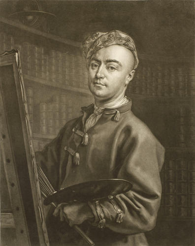 A self-portrait of Philip Mercier A self-portrait of Philip Mercier