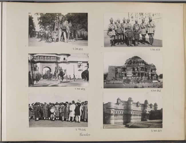 Prince of Wales & Maharaja of Gwalior in procession, Gwalior [Edward, Prince of Wales. Royal Tour in India, 1921-1922]