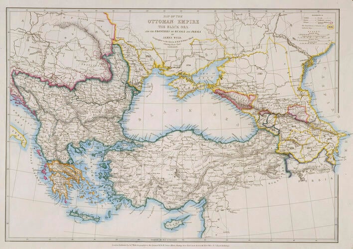 A map of the Ottoman Empire
