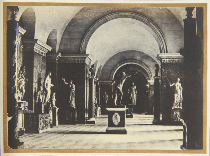 'Intérieur du Musee des Antiques au Louvre'; Interior of the Museum of Antiquities, Louvre