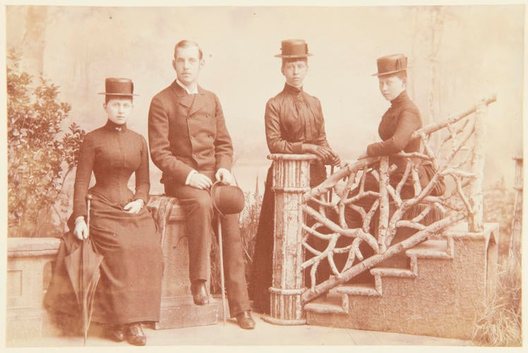 Princess Sophie of Prussia; the Duke of Sparta; Princess Victoria of Prussia; Princess Margaret of Prussia. Daughters of Emperor and Empress Frederick of Germany, 28. 8. 89. [Album: Photographic Portr Princess Sophie of Prussia; the Duke of Sparta; Princess Victoria of Prussia; Princess Margaret of Prussia. Daughters of Emperor and Empress Frederick of Germany, 28. 8. 89. [Album: Photographic Portr