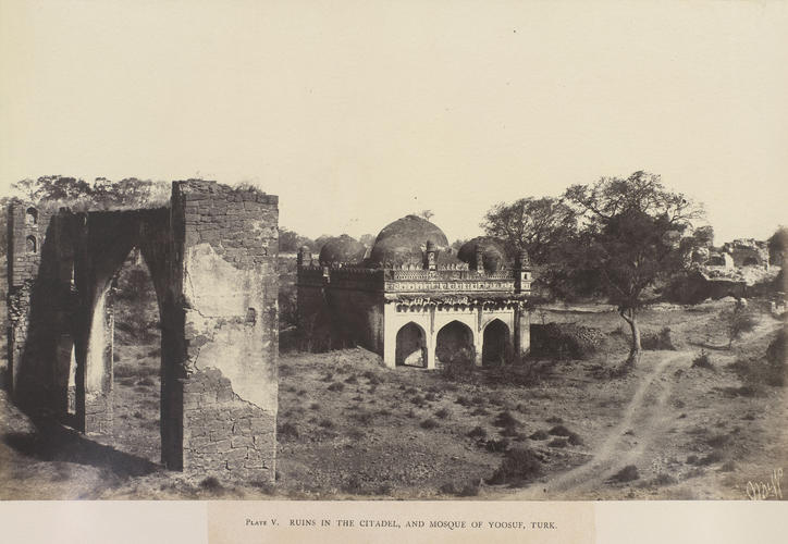 The Ruins in the Citadel and the Nau Gumbaz Mosque, Bijapur The Ruins in the Citadel and the Nau Gumbaz Mosque, Bijapur