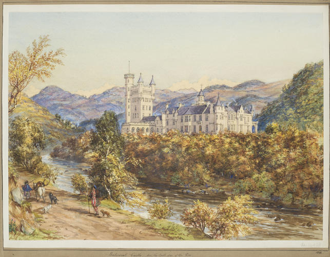 Balmoral Castle from the north side of the River Dee