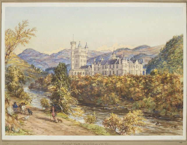 Balmoral Castle from the north side of the River Dee Balmoral Castle from the north side of the River Dee