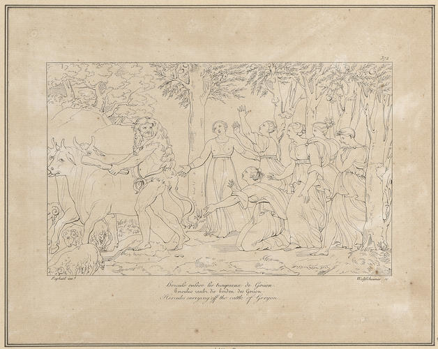 Hercules Driving Off the Cattle of Geryon