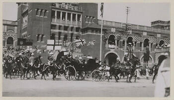 The Prince of Wales' arrival at Calcutta: Edward, Prince of Wales. Royal Tour of India, 1921-1922