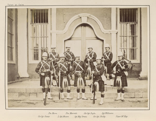 Soldiers from the Gordon Highlanders who served in the Anglo-Egyptian War