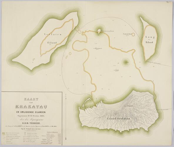 Master: Krakatau : Album contenant 25 planches chromolithographiques des Régions dévastées . . . / par R. D. M. Verbeek