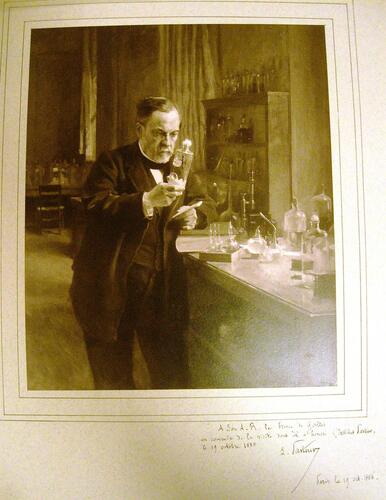 Louis Pasteur (1822-95) in his laboratory
