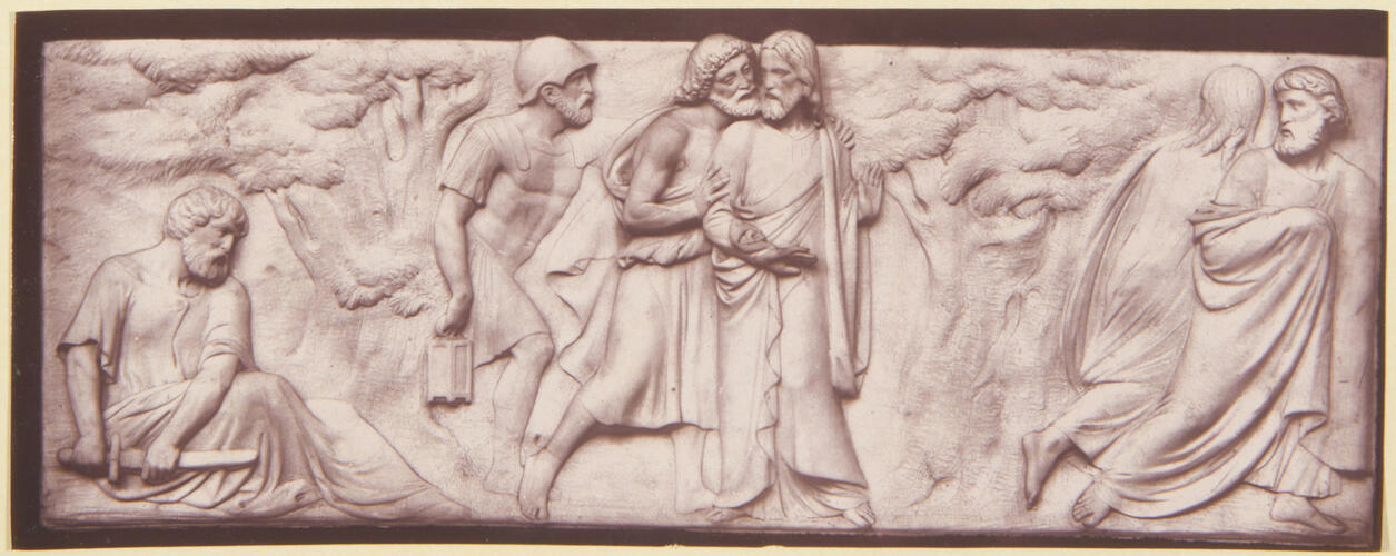 A bas-relief of The Kiss of Judas: Albert Memorial Chapel, Windsor