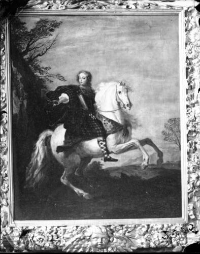 Glass plate negative of the portrait of Prince Charles Edward Stuart Glass plate negative of the portrait of Prince Charles Edward Stuart