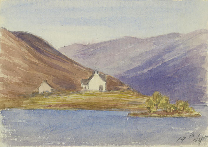 View of a cottage and loch