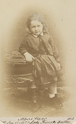 Albert Victor, 3rd son of Mr and Lady Frances Baillie. [Photographs, English Portraits. Volume 70. ]