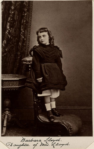Barbara Lloyd, daughter of Mrs Lloyd. [Photographs, English Portraits. Volume 70. ]