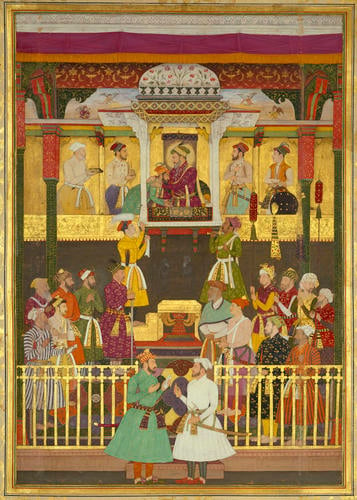 Master: Padshahnamah ?????????? (The Book of Emperors) ??
Item: The Arrival of Prince Awrangzeb at the court at Lahore (9 January 1640)