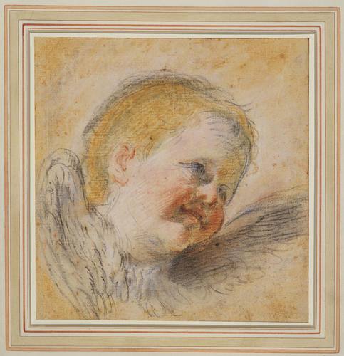 The head of a cherub The head of a cherub