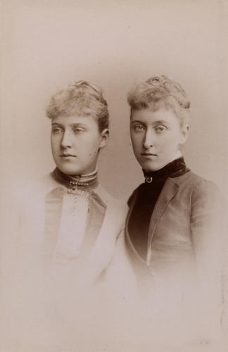 Princess Helena Victoria and Princess Marie Louise of Schleswig-Holstein, 1887 [in Portraits of Royal Children Vol. 36 1887-1888]