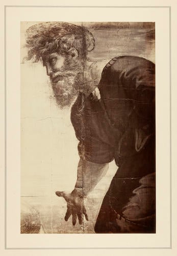 Master: Set of photographs of details from 'The Miraculous Draught of Fishes'
Item: St Andrew with his hands spread in amazement [from 'The Miraculous Draught of Fishes']
