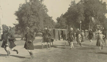 A royal litter at Lahore, 1905