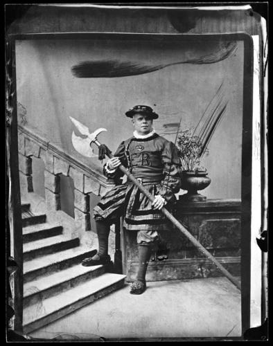 Glass plate negative of a Yeoman of the Guard Glass plate negative of a Yeoman of the Guard