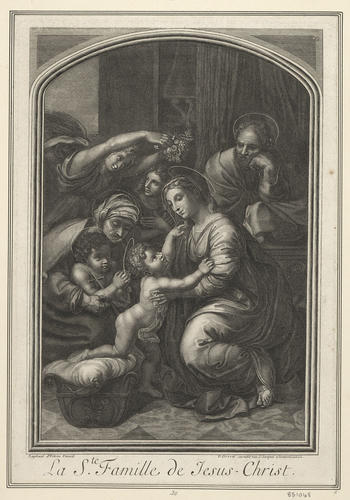 Holy Family with St Anne and the Infant Baptist, and two angels [`The Holy Family of Francis I?]