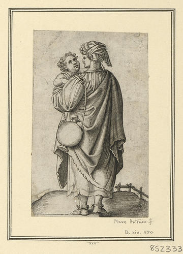 A woman with a child