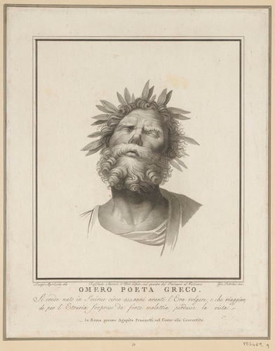 Master: Set of twenty-two prints reproducing heads from the 'Parnassus'
Item: Head of Homer [from the 'Parnassus']