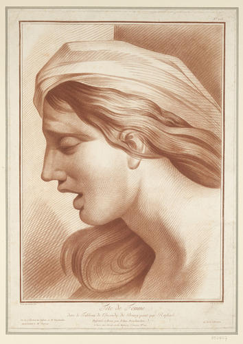Head of a screaming woman in profile to left [from 'The Fire in the Borgo']